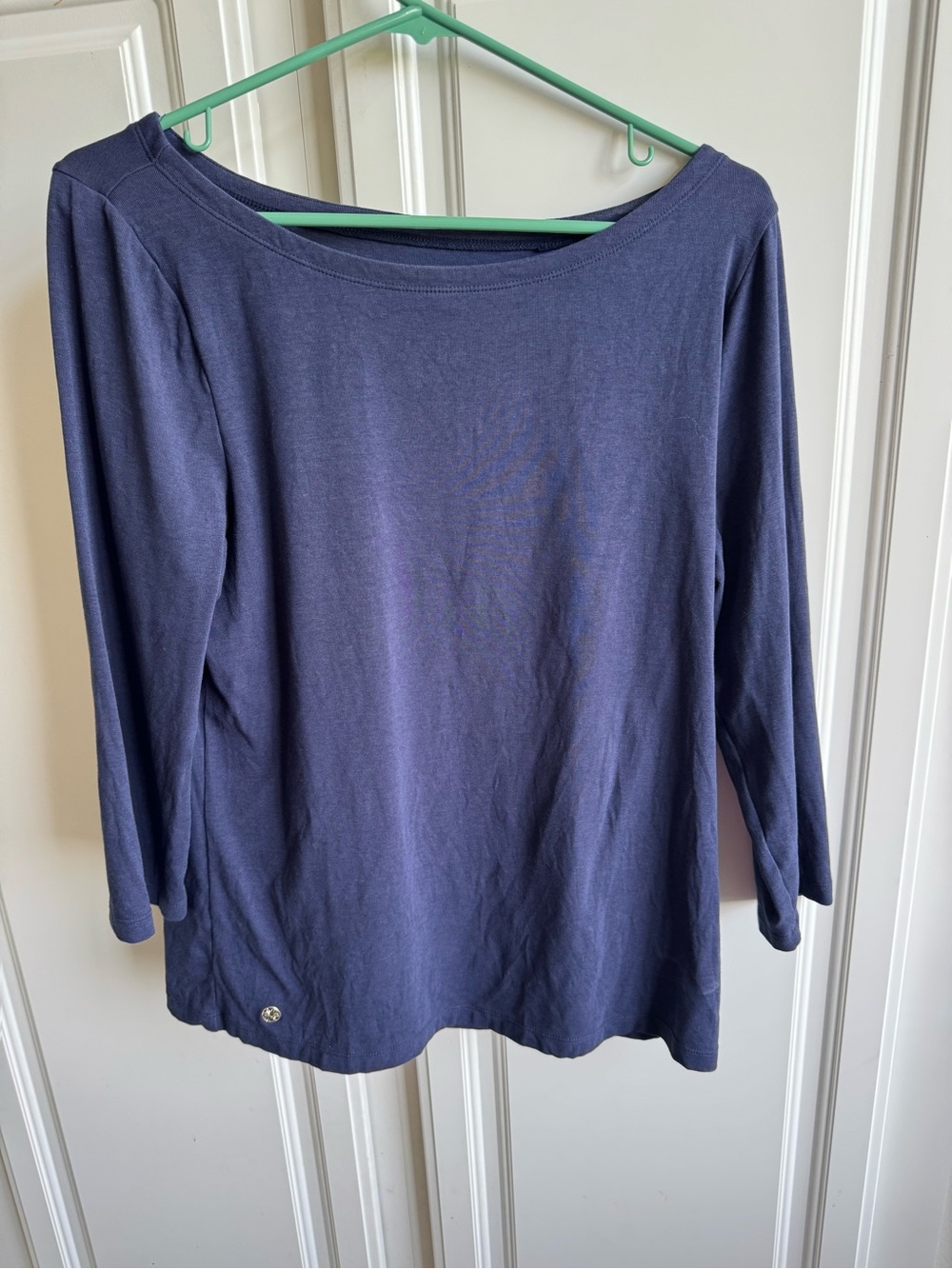Lilly Pulitzer Halee boat neck top true navy XL